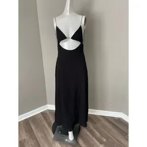 ワンピース SAINT LAURENT Black Crepe Long Dress Saint Laurent - Crepe Jersey Fixed Glove Gown | Mitchell Stores